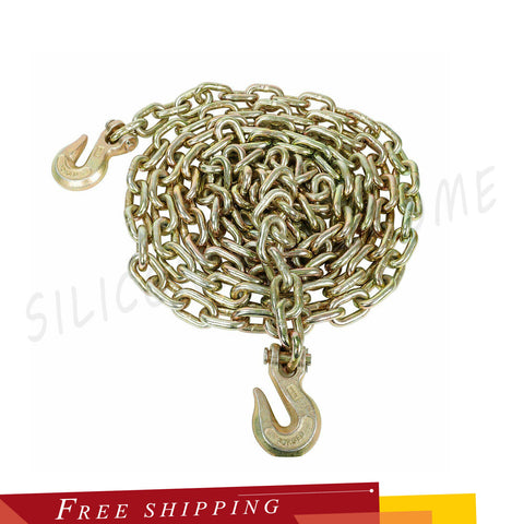 G70 1/2"X20' Tie Down Binder Chain Truck Transport Chain Tow Chain w/ Grab Hook