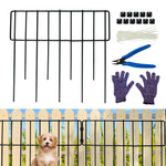 13"x12.6" No Dig Animal Barrier Fence, 10 Pack Black Dig Protective Fence