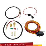 40AMP DUAL ELECTRIC COOLING FAN WIRING INSTALL KIT 185/165 THERMOSTAT RELAY