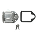 Trailer Paddle Door Latch Handle RV Truck Tool Box Lock Steel + Key 4-3/8"3-1/4"