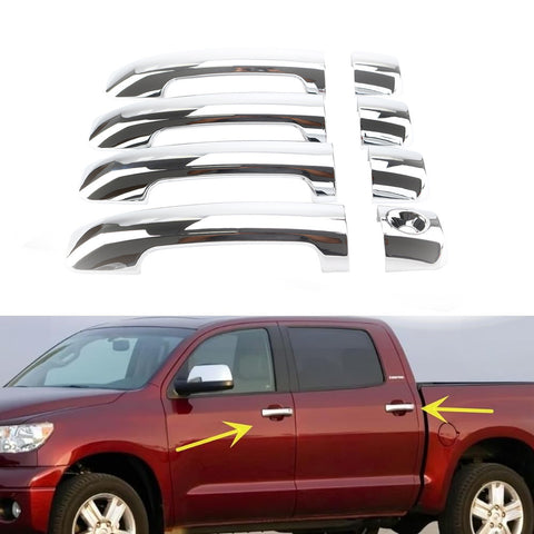 4X Chrome Door Handle Covers For 07-21 Toyota Tundra 4.0L 4.6L 4.7L 5.7L