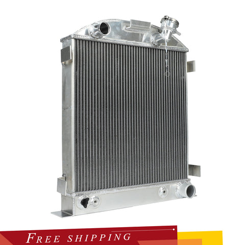 3Row Full Aluminum Radiator Fit 1932 Ford Chopped Hot Rod w/ Chevy 350 V8 Engine