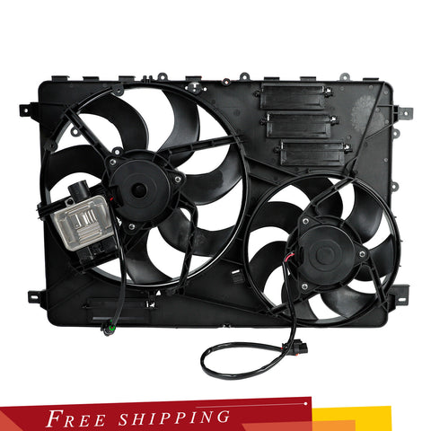 AC Radiator Cooling Dual Fan Assembly For 2008-2016 Volvo S80 V60 V70 XC60 XC70