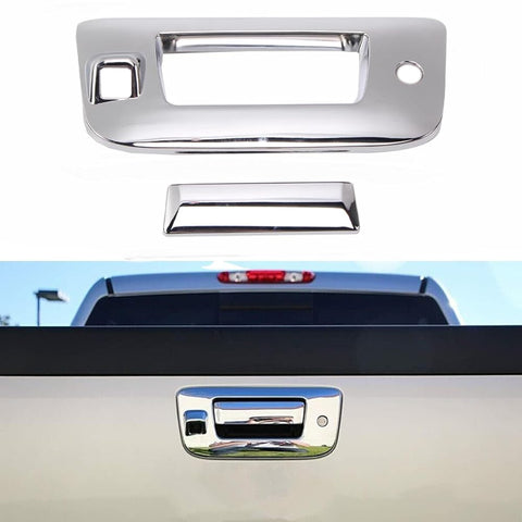 Tailgate Cover w/Camera Hole For 07-14 GMC Sierra CHEVY Silverado 1500 2500HD