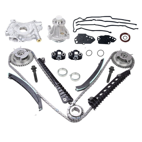 Expedition Timing Chain Kit Cam Phaser Water Oil Pump For 04-09 Ford F-150 5.4L