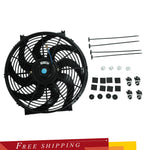14'' BK Slim Fan Push Pull Electric Radiator Cooling 12V Mount Universal Kit New