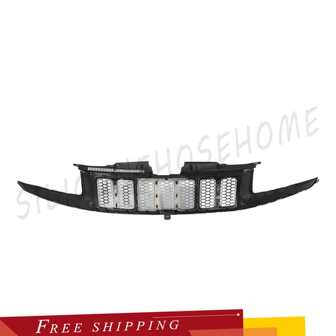 Front Bumper Honeycomb Mesh Grille Grill For 14-16 Jeep Grand Cherokee Srt8 Type