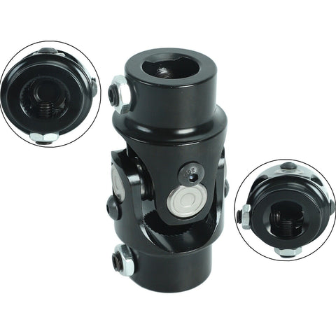 NEW 1PC 3/4-36 Spline X 3/4" DD Universal Steering Black Single U-Joint Shaft