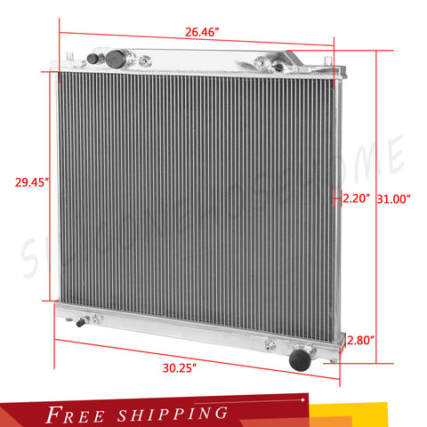 FIT 99-05 Ford Excursion F250 F350 F450 F550 Super Duty 3 Row Aluminum Radiator