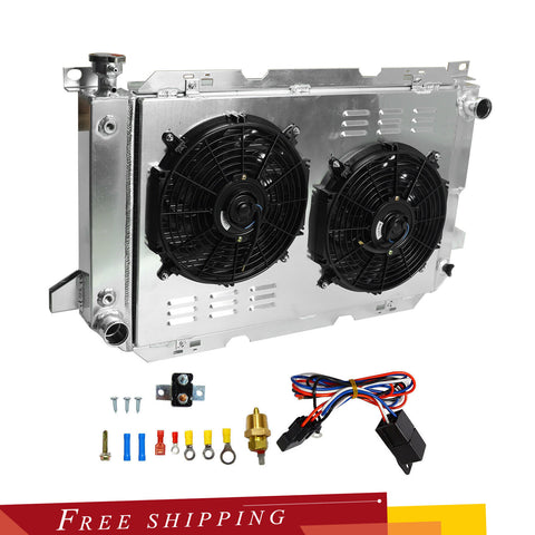 For 1983-1997 Ford F150 F250 F350 Bronco 5.8 7.5L 3Row Radiator Shroud Fan Relay