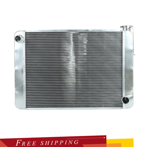 Universal High Performance 28"X19" 2 Row Aluminum Radiator For Chevy GM SBC BBC