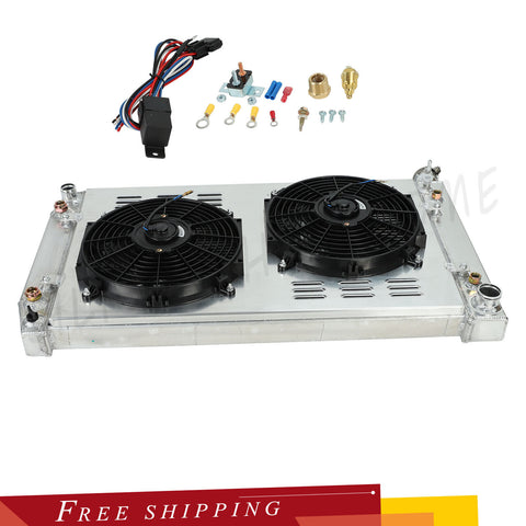 3-Row Radiator+Shroud+Fan Kit For 1988-1999 Chevy Truck GMC C/K C1500 2500 3500