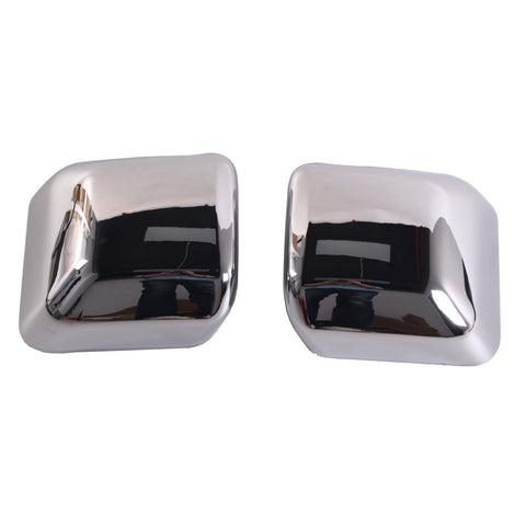 2Pcs Chrome Top Mirror Covers Overlay For 2007-2017 Jeep Wrangler JK