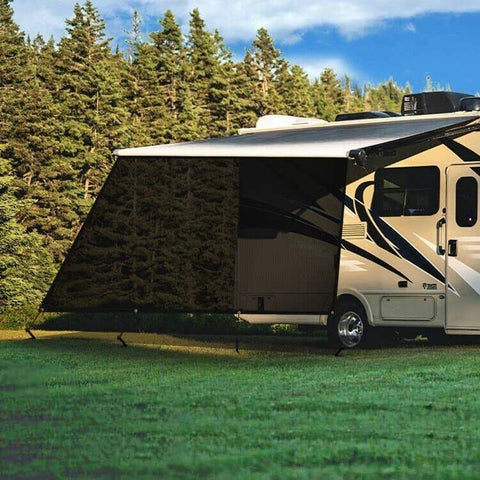 RV Awning Side Shade--Mesh Sunshade (9’X15’) Fits Camper Trailer Canopy UV Block