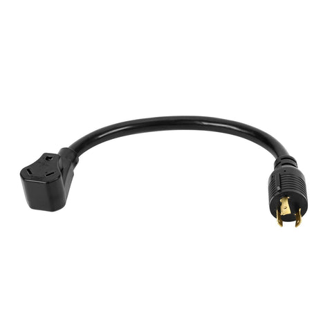 30AMP RV Generator Power Adapter 18" inch Male 3-Prong Plug to 30 AMP Female 30A