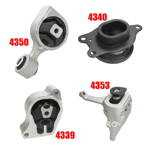 4PCS For 2007-16 Nissan Altima 2.5L Auto CVT Trans Engine Motor&Trans Mount M988