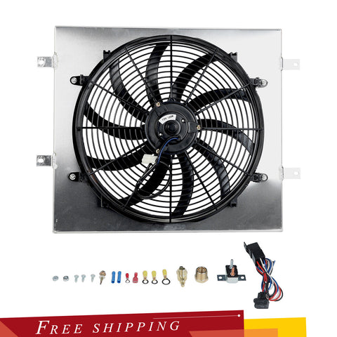 Electric Fan Relay Aluminum Shroud FOR 87-06 Jeep Wrangler YJ TJ 2.4L 2.5L 4.0L