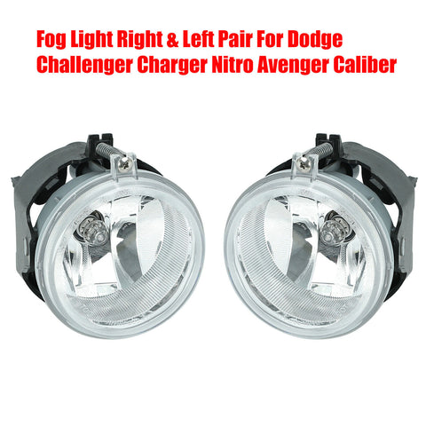 Fog Light Right & Left Pair For Dodge Challenger Charger Nitro Avenger Caliber