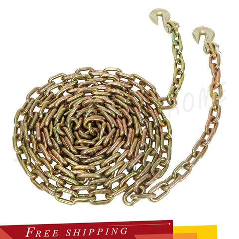 5/16" x 20' Tow Chain Truck Trailer Transport Tie Down Chain F Chain Binders G70