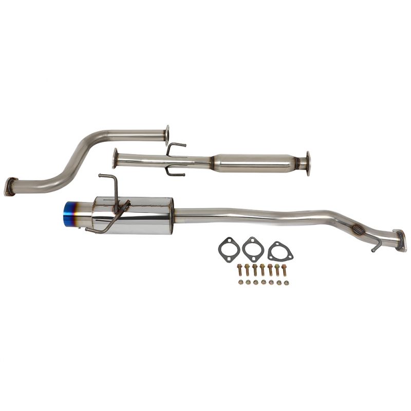 4" Burnt Tip Muffler Catback Exhaust System For Honda Accord 1pcs