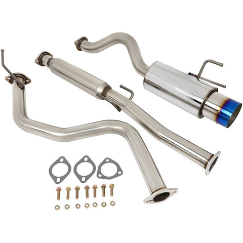 4" Burnt Muffler Tip SS Catback Exhaust Systemt For Honda 1pcs