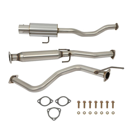 4" Rolled Muffler Tip 2.25" Catback Exhaust System For Honda 1pcs