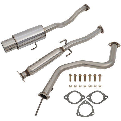 4.5" Flat Muffler Tip 2.25" Catback Exhaust System For Honda 1pcs