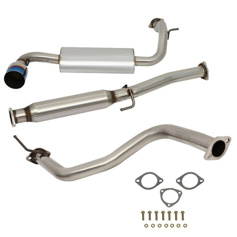 4"Rolled Muffler Tip Stainless Racing Catback Exhaust For Honda 1pcs