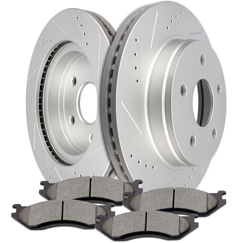 Brakes and Rotors (ATD966M) For Dodge-[2+4]