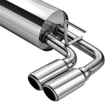 2 Inch Dual Muffler Tip Catback Exhaust for 1985-1989 Toyota MR2 w/ Quad W10 SW 4A-GE