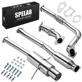 3" Catback Exhaust 4.5" Muffler Tip+Downpipe Up-pipe for 2002-2007 Subaru Impreza WRX / STI GD EJ205