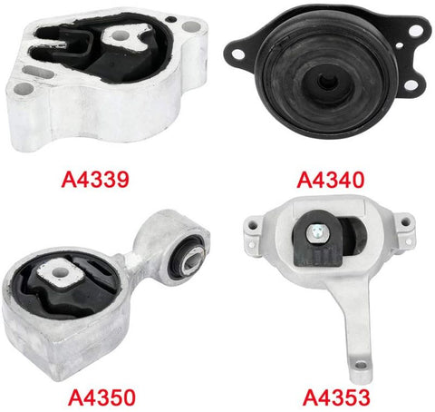 Engine Mount 4PCS (A4339 A4340 A4350 A4353) for Nissan Altima