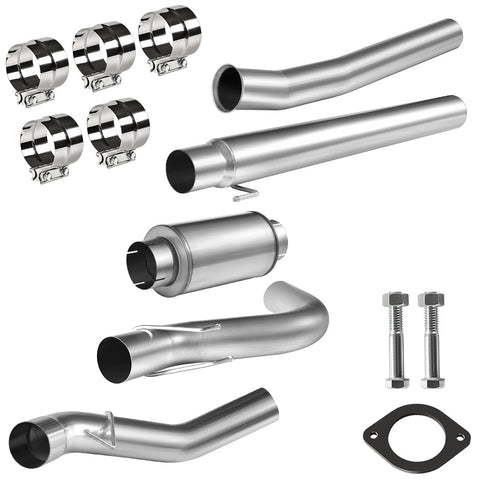 5" 2011-2023 Ford 6.7 Powerstroke Downpipe Back DPF Delete Pipe w/Muffler Exhaust |