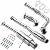 3" Catback Exhaust 4.5" Muffler Tip+Downpipe Up-pipe for 2002-2007 Subaru Impreza WRX / STI GD EJ205