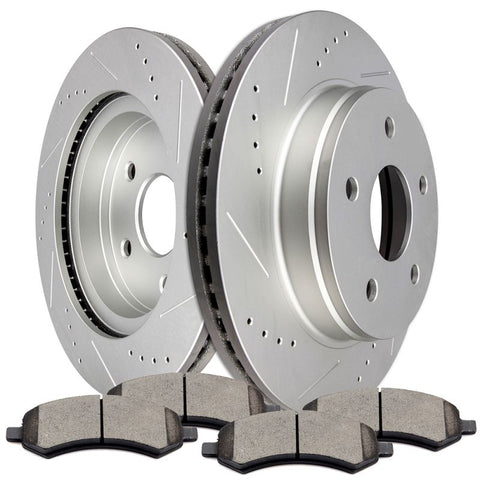 Brakes and Rotors (ATD1084M) For Dodge-[2+4]