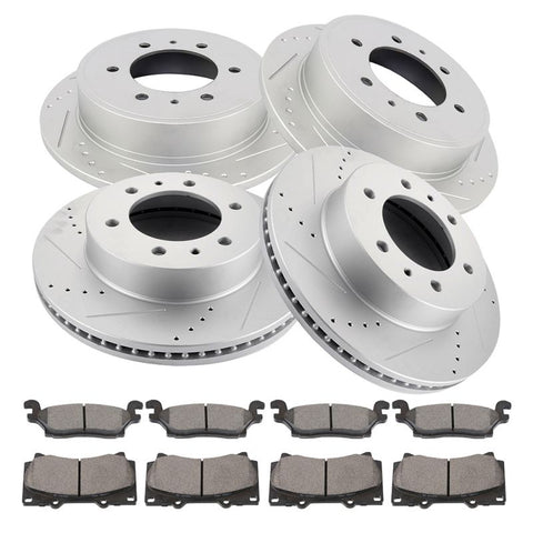 Brakes and Rotors (120.69001) For Hummer-[4+8]