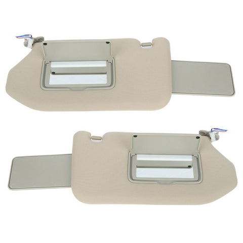 Sun Visor Tan Beige Left & Right sides with Sunroof for Nissan Infiniti (96400-9PB0A)- 2 PCS