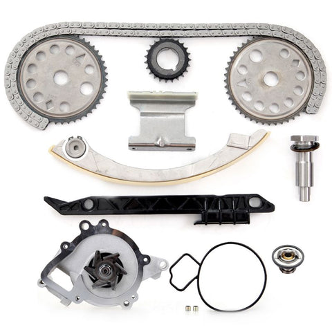 Timing Chain Coolant Thermostat Housing Water Pump Kit ( 9-4201S ) for Chevy Pontiac - 1 set