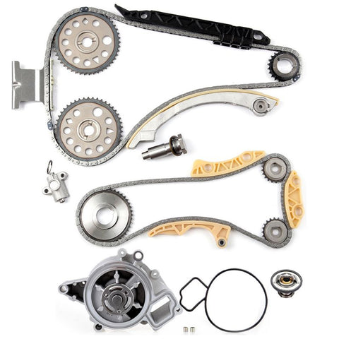Timing Chain Coolant Thermostat Housing Water Pump Kit ( TK10422 ) for Chevy Saturn - 1 set