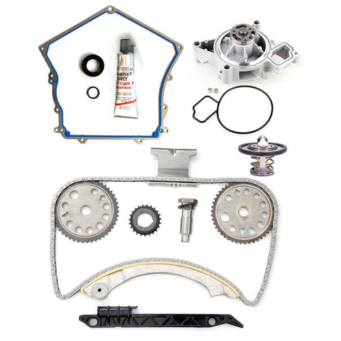 Timing Chain Cover Gasket Coolant Thermostat Housing Water Pump Kit ( 9-4201S ) for Chevy Pontiac - 1 set