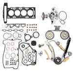 Timing Chain Cover Gasket Coolant Thermostat Housing Water Pump Kit ( TK10422 ) for Chevy Pontiac - 1 set