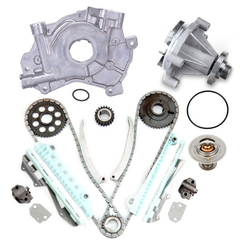 Timing Chain Oil Pump Water Pump Coolant Thermostat Housing Kit for Ford - 1 set