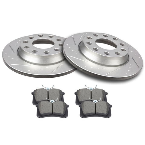 Brakes and Rotors (D340-7234) For Audi-[2+4]