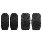 ATV Tires 2 x 25x8-12 and 2 x 25x10-12 UTV Tires - 4PCS