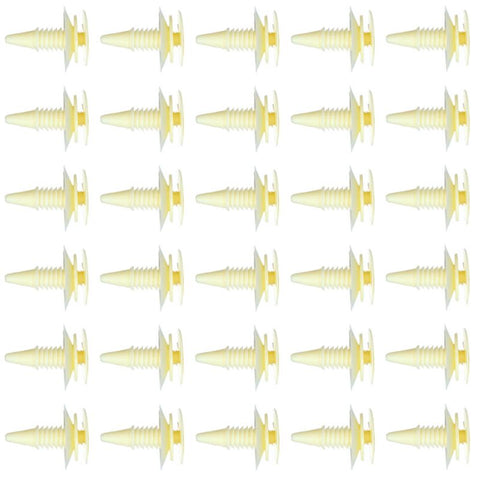 Nylon White fender bumper fastener car clips(3065575)- 30Piece