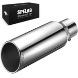 Exhaust Tip 4" In, 5"/6"/7" Out, 12"/18" Length T304 | SPELAB