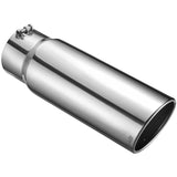 Exhaust Tip 4" In, 5"/6"/7" Out, 12"/18" Length T304 | SPELAB