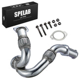Exhaust Up-Pipe Y-Pipe for Ford 2003-2007 6.0L Powerstroke Diesel F250 F350 F450 Heavy Duty Polished |