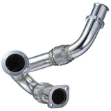 Exhaust Up-Pipe Y-Pipe for Ford 2003-2007 6.0L Powerstroke Diesel F250 F350 F450 Heavy Duty Polished |