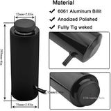 HZWHKJ Universal 7.5''*3'' Aluminum Engine Radiator Coolant Storage Overflow Tank